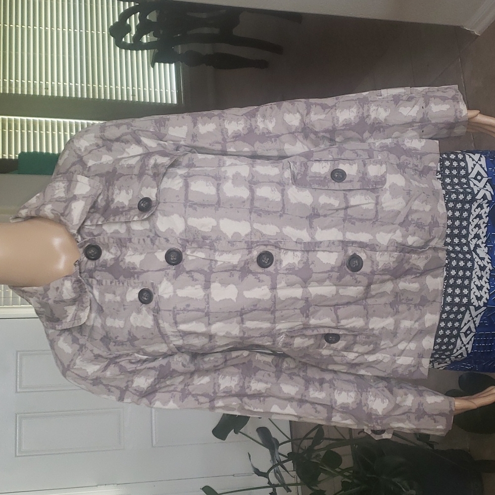 Banana Republic M Multi Square Pattern Outdoor Wi… - image 1